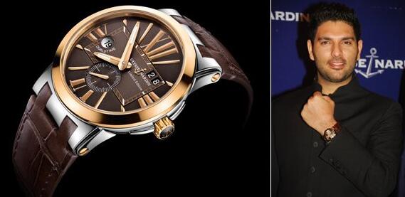 Yuvraj Singh’s Love For Popular UK Ulysse Nardin Executive Dual Time Replica Watches With Rose Gold Bezels