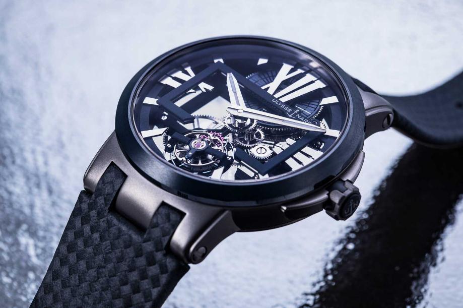 The blue titanium copy watches have skeleton dials.