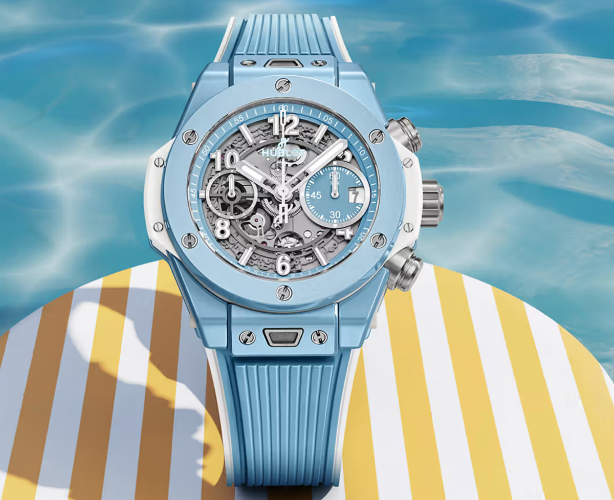 UK Swiss made replica Hublot Readies the Big Bang Unico in a Summery Sky Blue